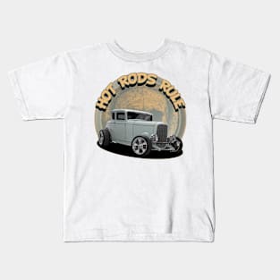 Hot Rods Rule Kids T-Shirt